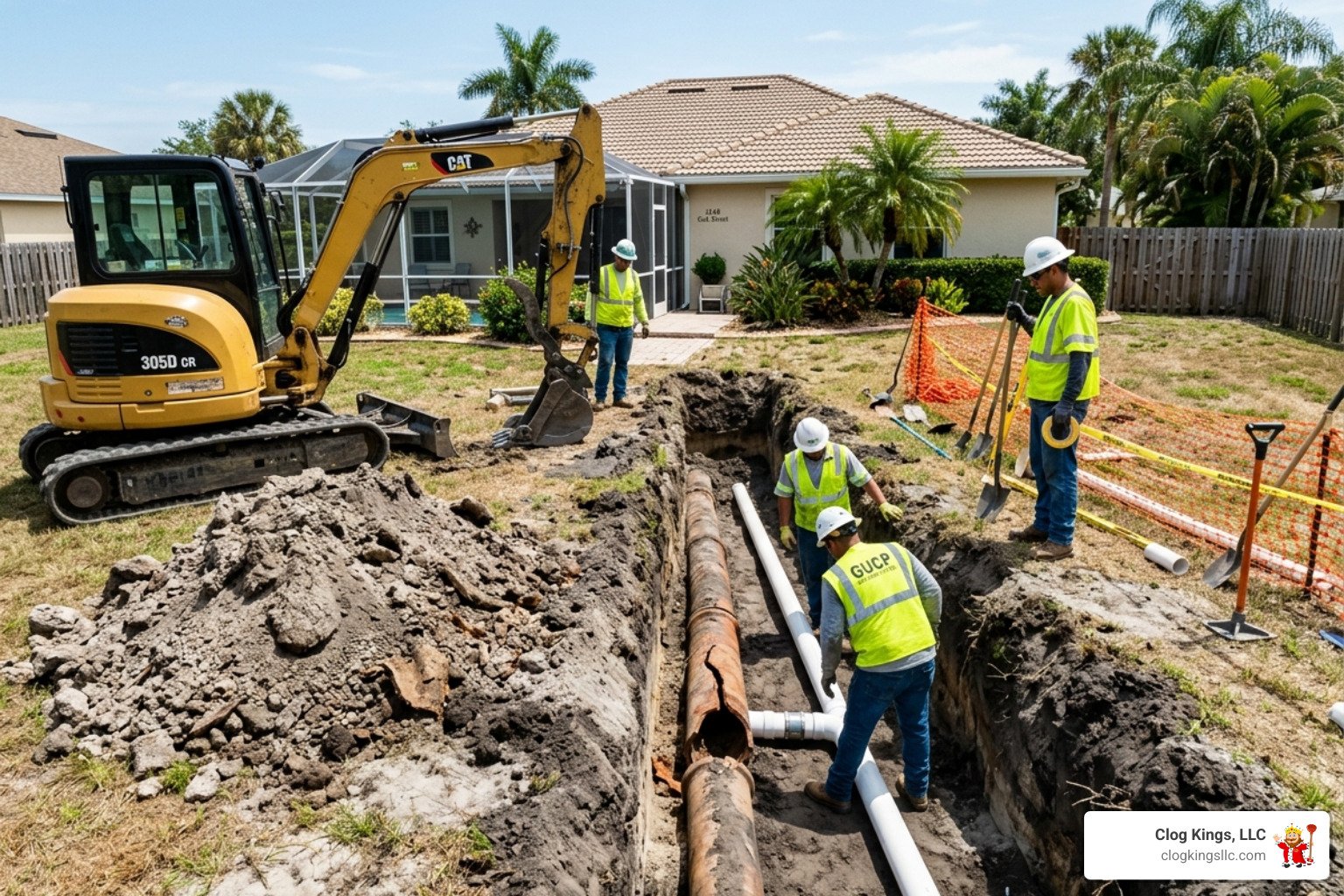 cost to replace clay sewer line